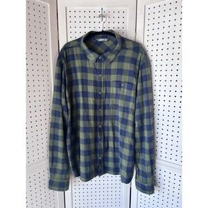 Stio Men's XXL Organic Cotton Long SLV Buffalo Check Flannel Button Down Shirt